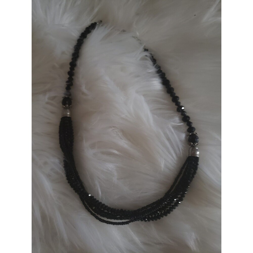 Black Beaded Necklace